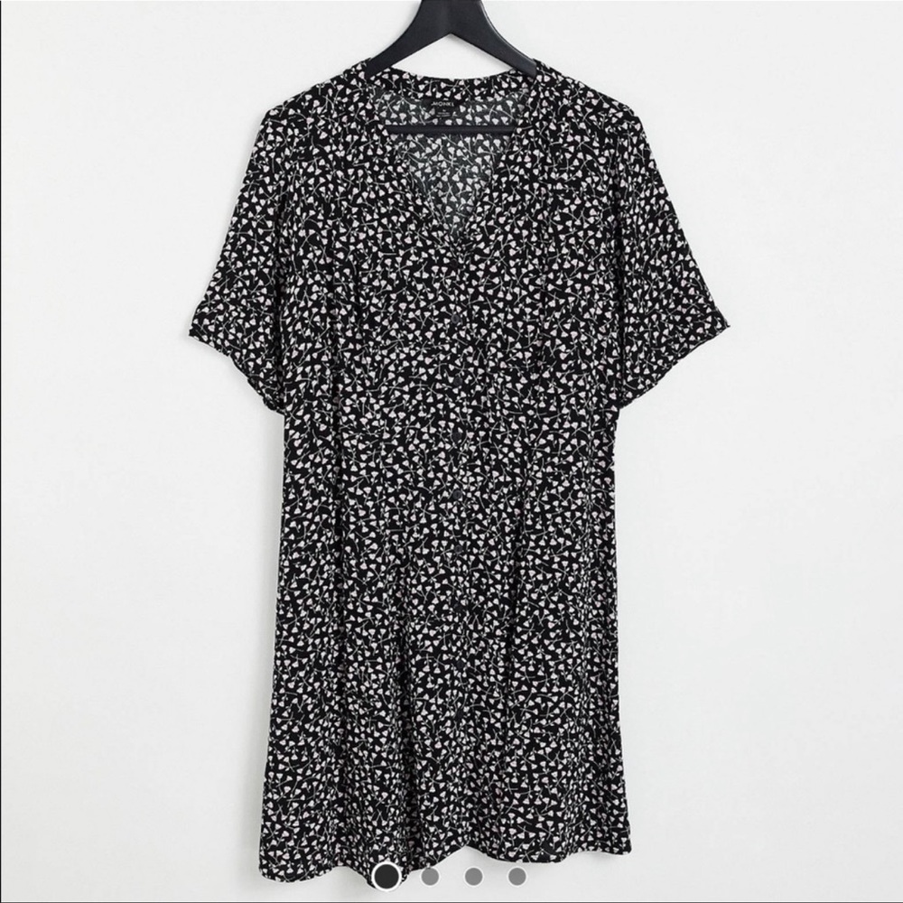 B&W Floral Print Dress